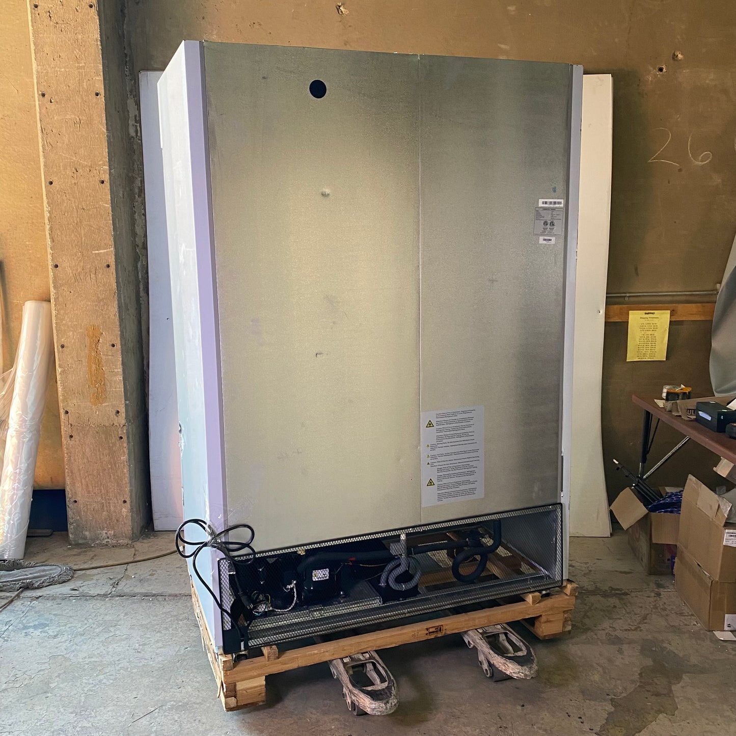 Z@ KALIFON Double Solid Door Stanless Steel Commercial Freezer 54"W x 78"H x 31"L Steel KF-49B