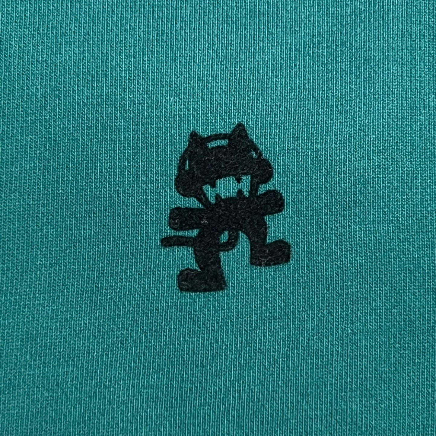 MONSTERCAT Hooded Drawstring Sweatshirt W/ Velvet Logo Men's Sz S Emerald Green