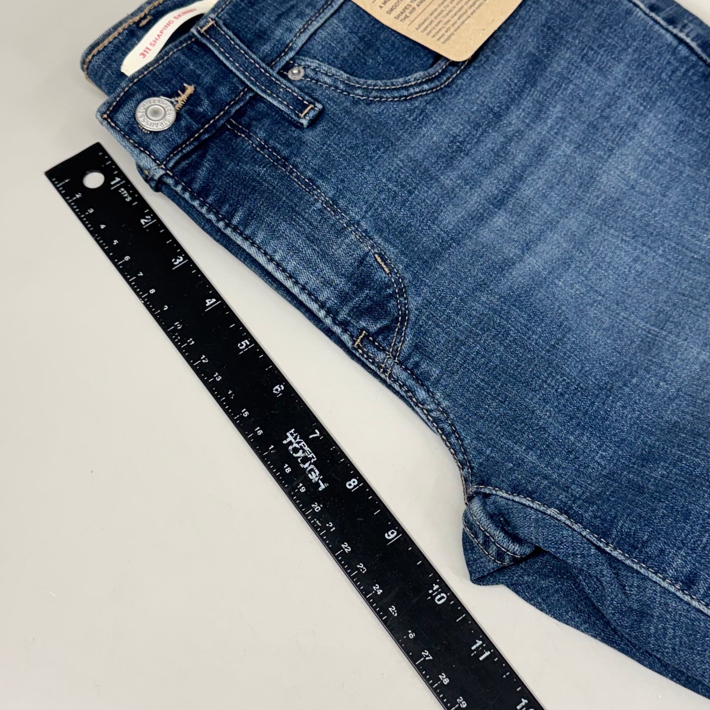 LEVI'S 311 Shaping Skinny Stellar Stretch Mid Rise Women's Sz 27x28 Lapis Gallop
