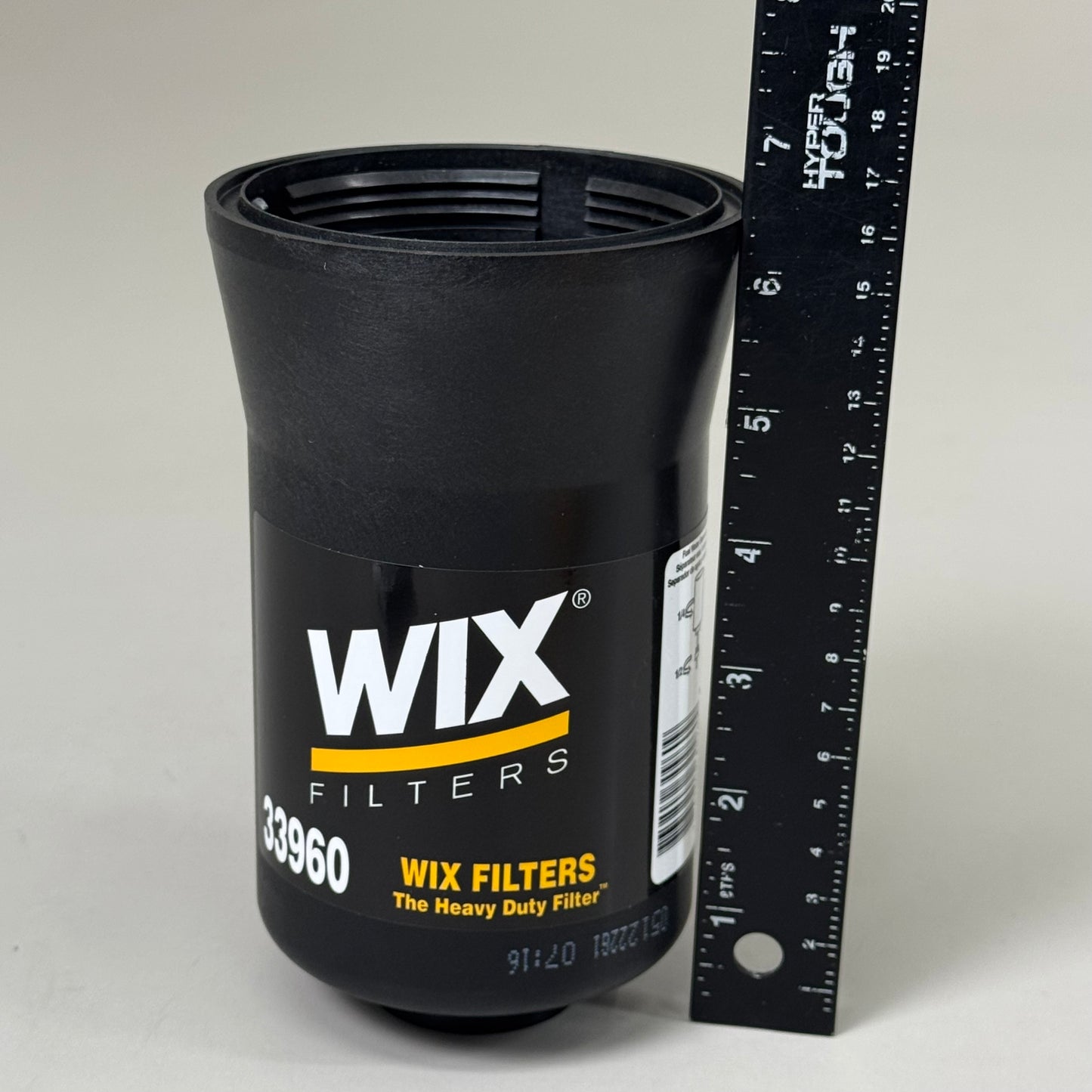 WIX Fuel/Water Separator Filter 7 Micron Rating Spin-On Cellulose Black 33960