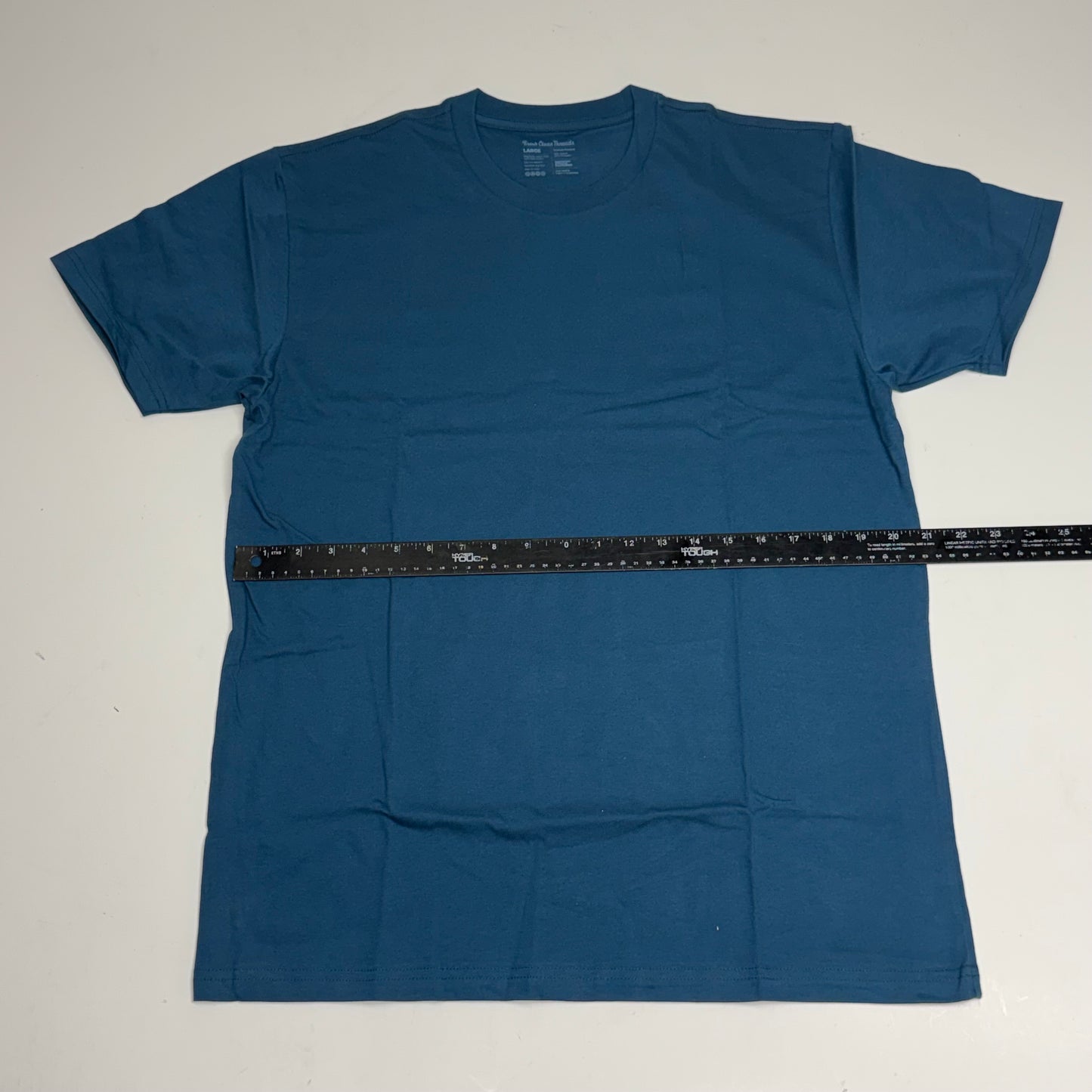 FRESH CLEAN THREADS Sea Blue Short Sleeve Crew Neck T-Shirt Sz L - Sea Blue AA14-C-L