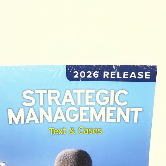 STRATEGIC MANAGMENT Text & Cases Paperback Book For Binder 2026 Release