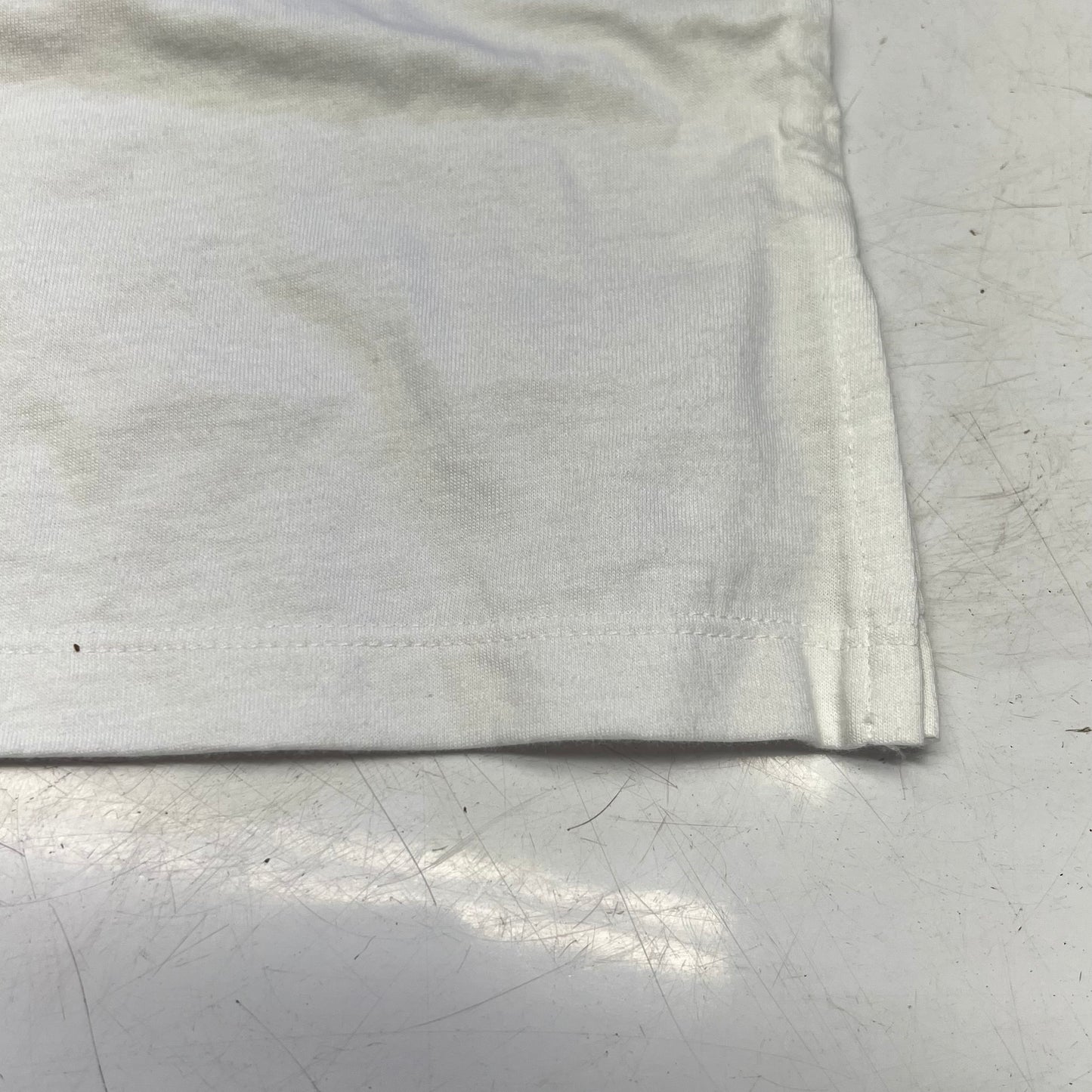 HANES Originals V Neck Tee Shirt W/ Chest Pocket Women's Sz 2X White 0G159P