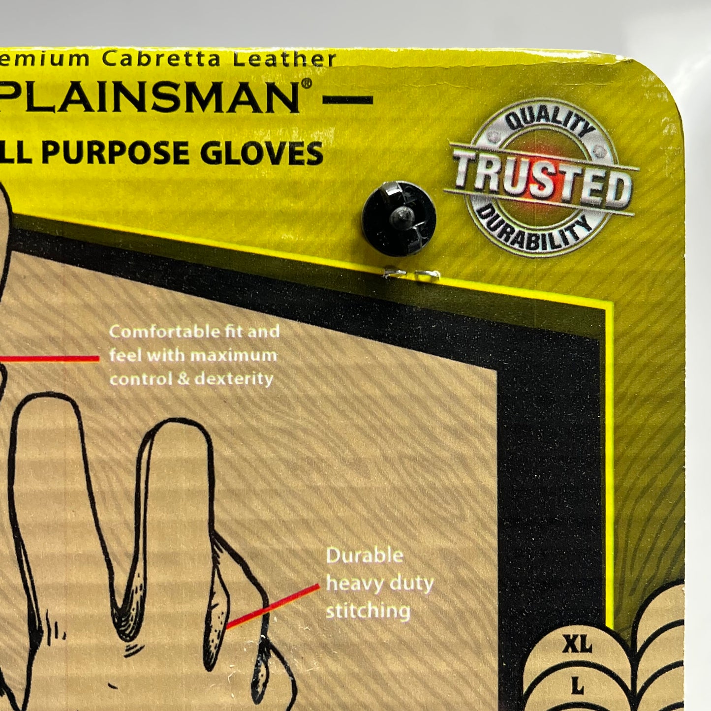 PLAINSMAN (2 PAIRS) Premium Cabretta Leather Gloves Unisex Sz M Brown GC206