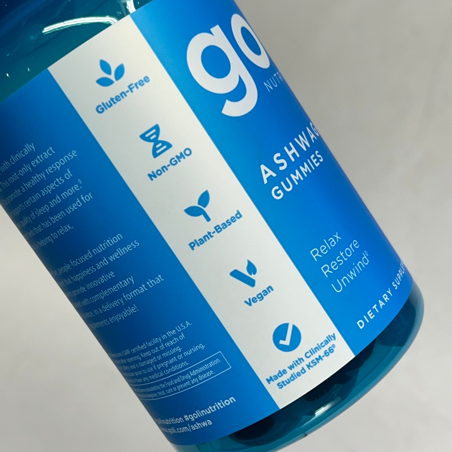 GOLI NUTRITION (2 PACK, 60 EACH) Ashwaganda Gummies Vitamins 30 Serving BB 10/27