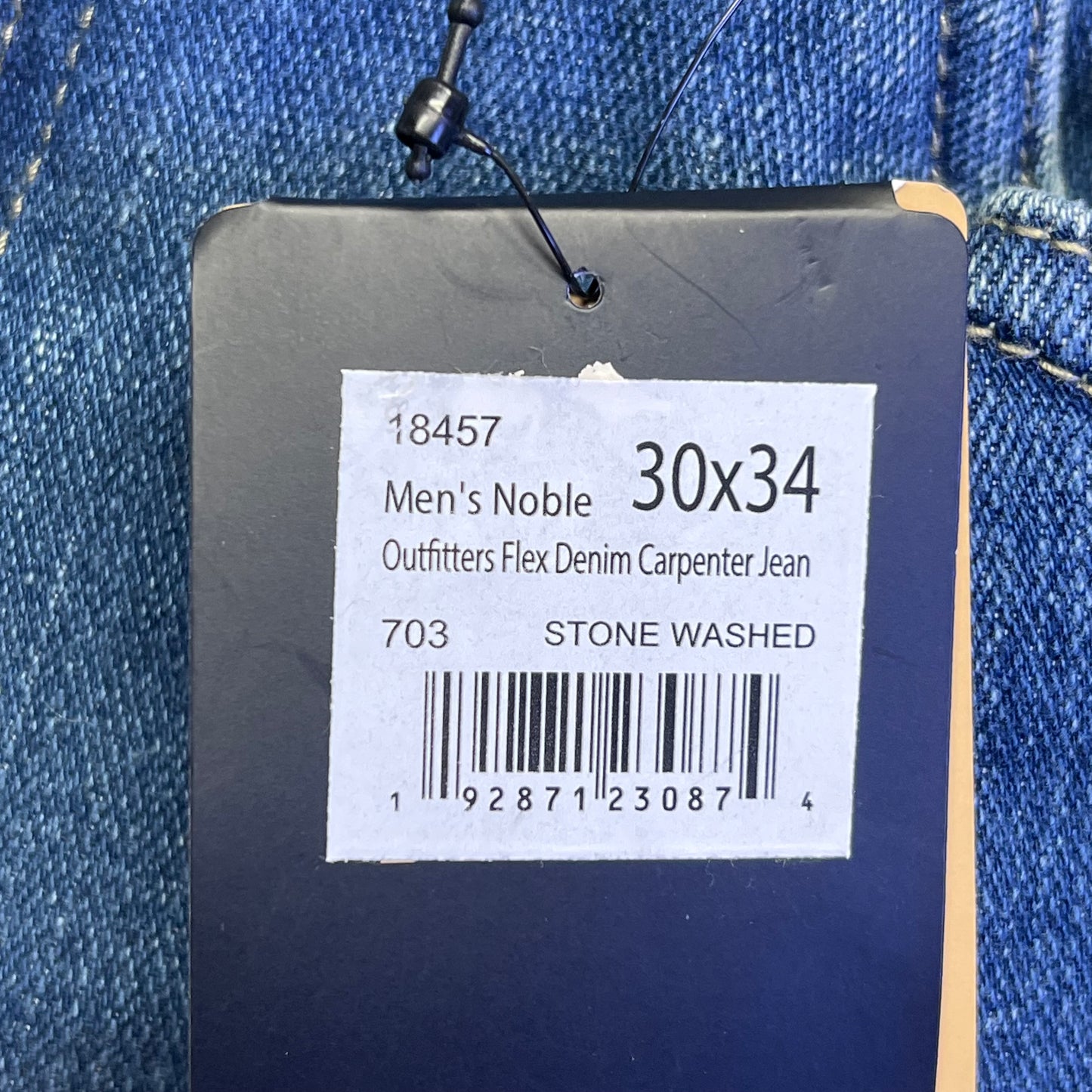 NOBLE OUTFITTERS Flex Denim Carpenter Jean Men's Sz 30x34 Stonewash 18457