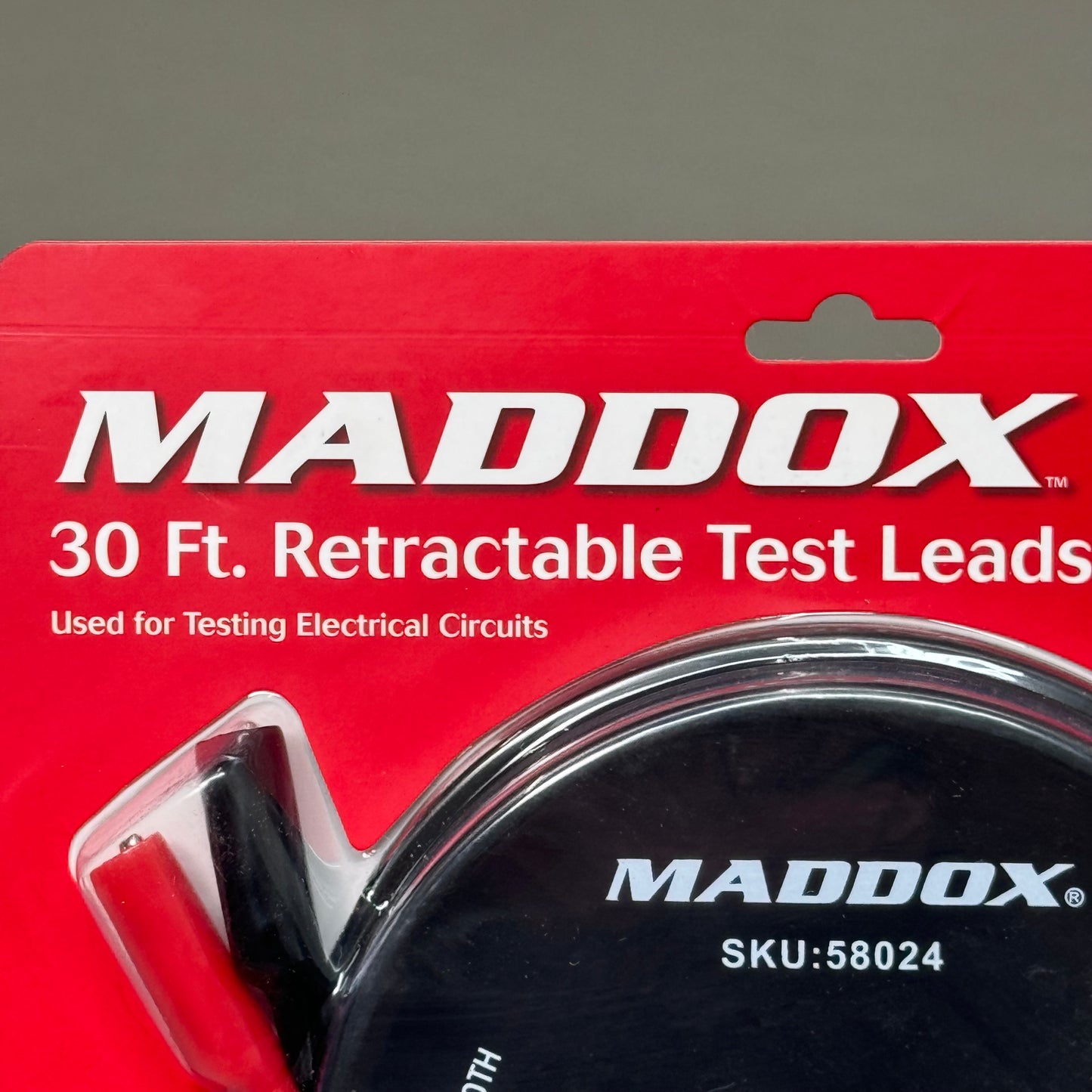 MADDOX 30ft Retractable Test Leads: Used for Testing Electrical Circuits 58024