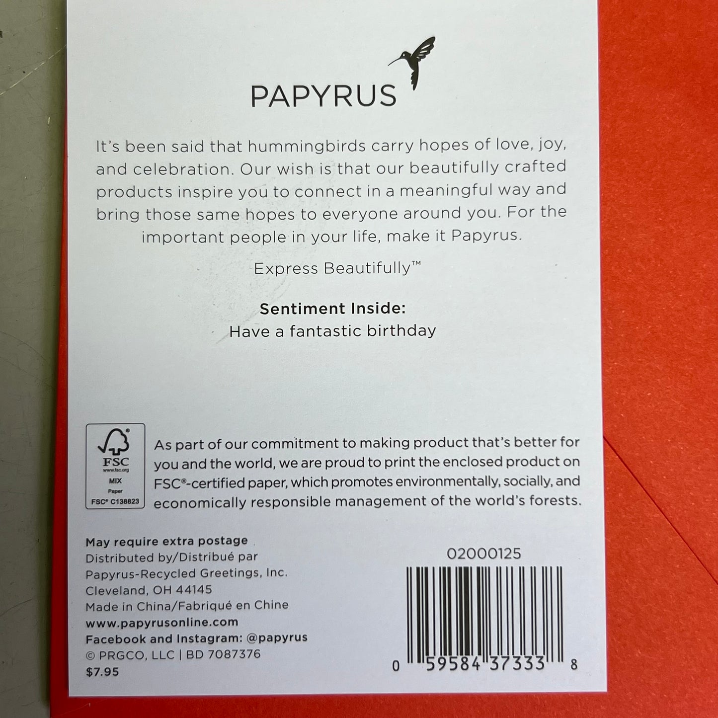 PAPYRUS (10 PACK) Card With an Envelope, Party Your Caps off 0200012