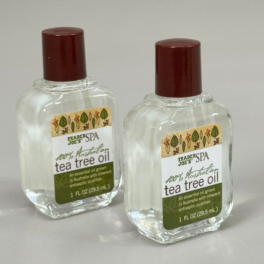 TRADER JOES SPA (2 PACK) 100% Australian Natural Essential Tea Tree Oil 1 fl oz