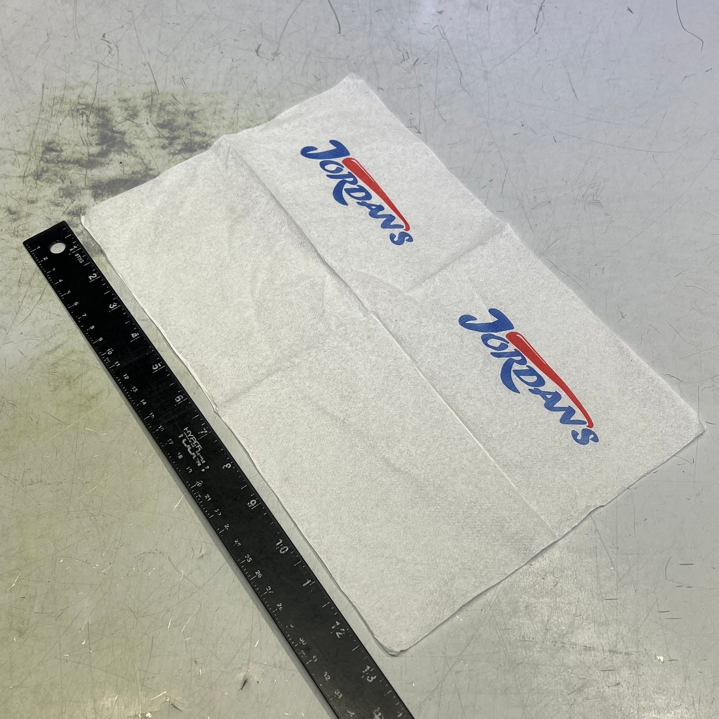 ZA@ ESSITY (6000 PACK) Paper Napkins w/ Jordan's Logo 8.5x13 White Z64339D1