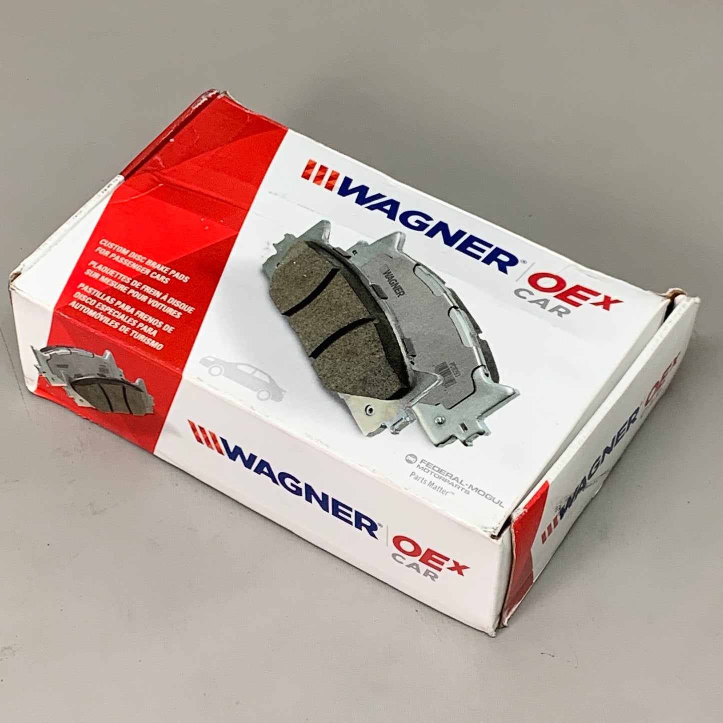 WAGNER OEx Premium Ceramic Disc Brake Pad Set 6" x 2" Grey OEX815D