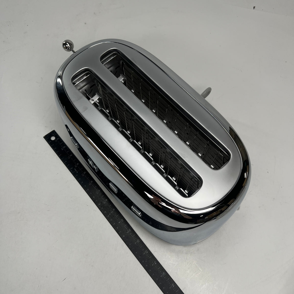 SMEG 50's Style 4 Slice Toaster Powder Coated 15.5"x8"x8.5" Chrome TFS02SSUS