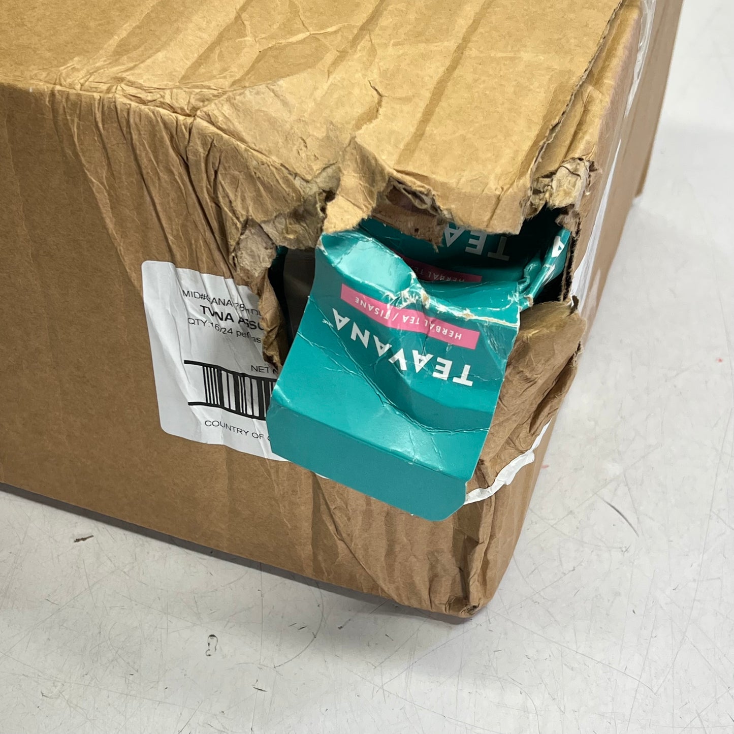 ZA@ STARBUCKS Teavana (16 PACK) 8 Kinds of Assorted Black & Herbal Teas (24 -1.3g bags per Box) BB 03/27 (Damaged)