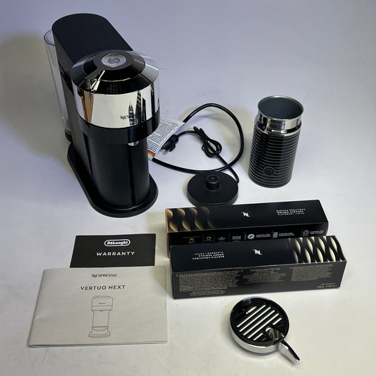 NESPRESSO Ultra Quiet Vertuo Next By De'longhi Coffee Kit Black/Silver ENV120CAE