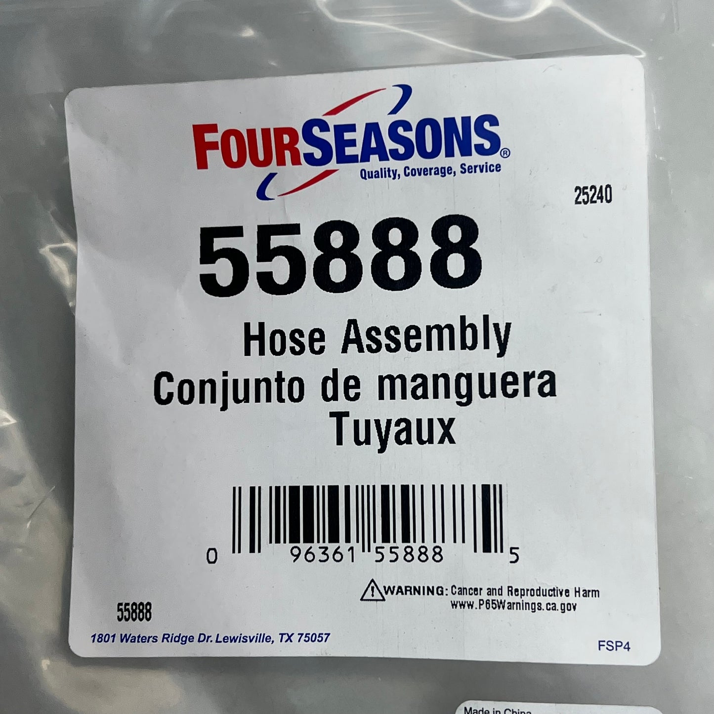 FOUR SEASONS A/C Refrigerant Hose Assembly For Ford Vehicle Models 55888