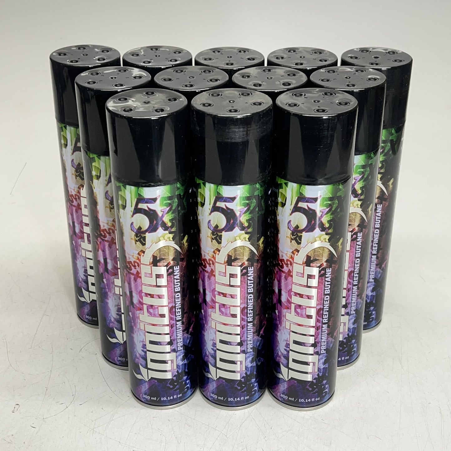 IGNITUS  (12 PACK) 5x Premium Refined Butane Refills for Lighters 10.14 fl oz