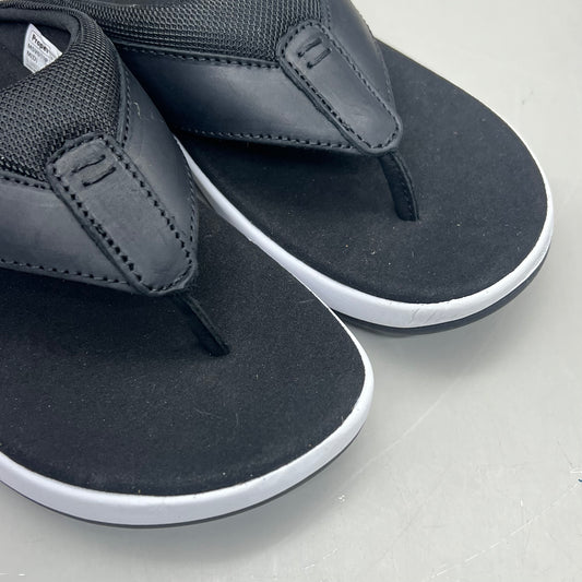 PROPET Easton Cushion Flip Flop Sandal Leather Men's Sz 8.5 M(D) Black MSV011P