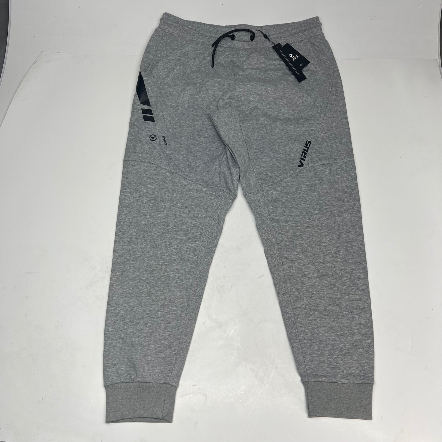 ICONX Drawstring Joggers Biofleece Construction  Men's Sz XXL Heather Grey