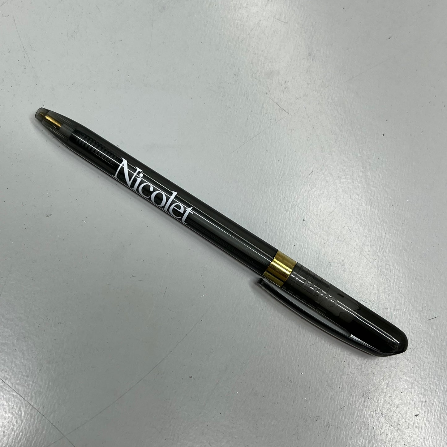 ZA@ NICOLET NATIONAL BANK (100 PACK) Ball Point Pen  5.5" Grey