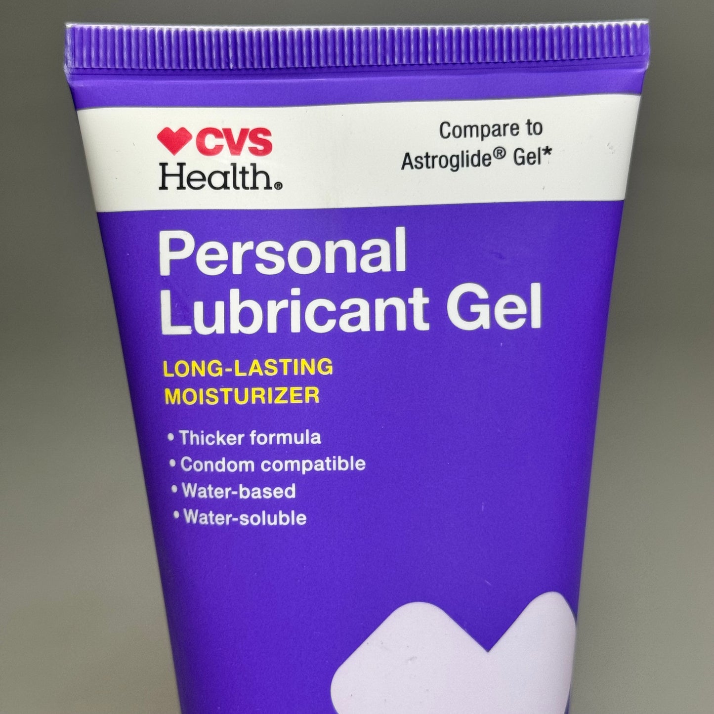 CVS HEALTH (2 PACK) Personal Lubricant Water-Based Purple Tube 4oz Each Exp 04/26