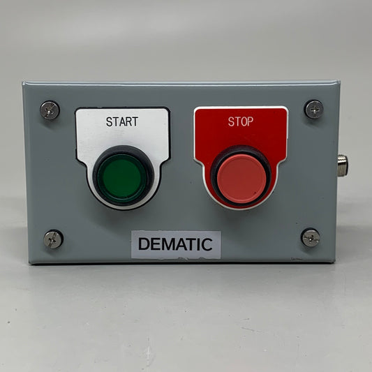 DEMATIC Enclosed Industrial Control Panel Start/Stop 7" x 3.5" Grey F75137164