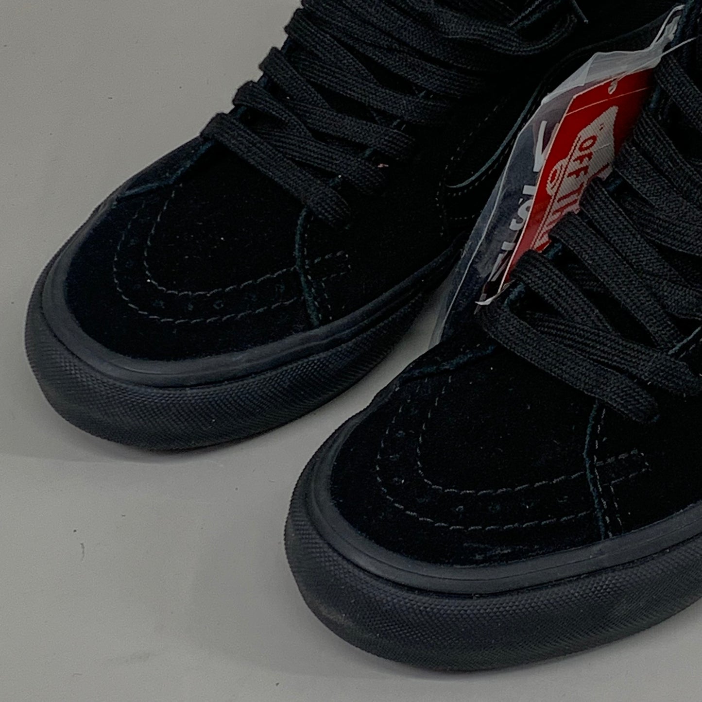 VANS Sk8-Hi Pro Blackout Velvet & Canvas Sneaker Mens SZ 4 Black on Black