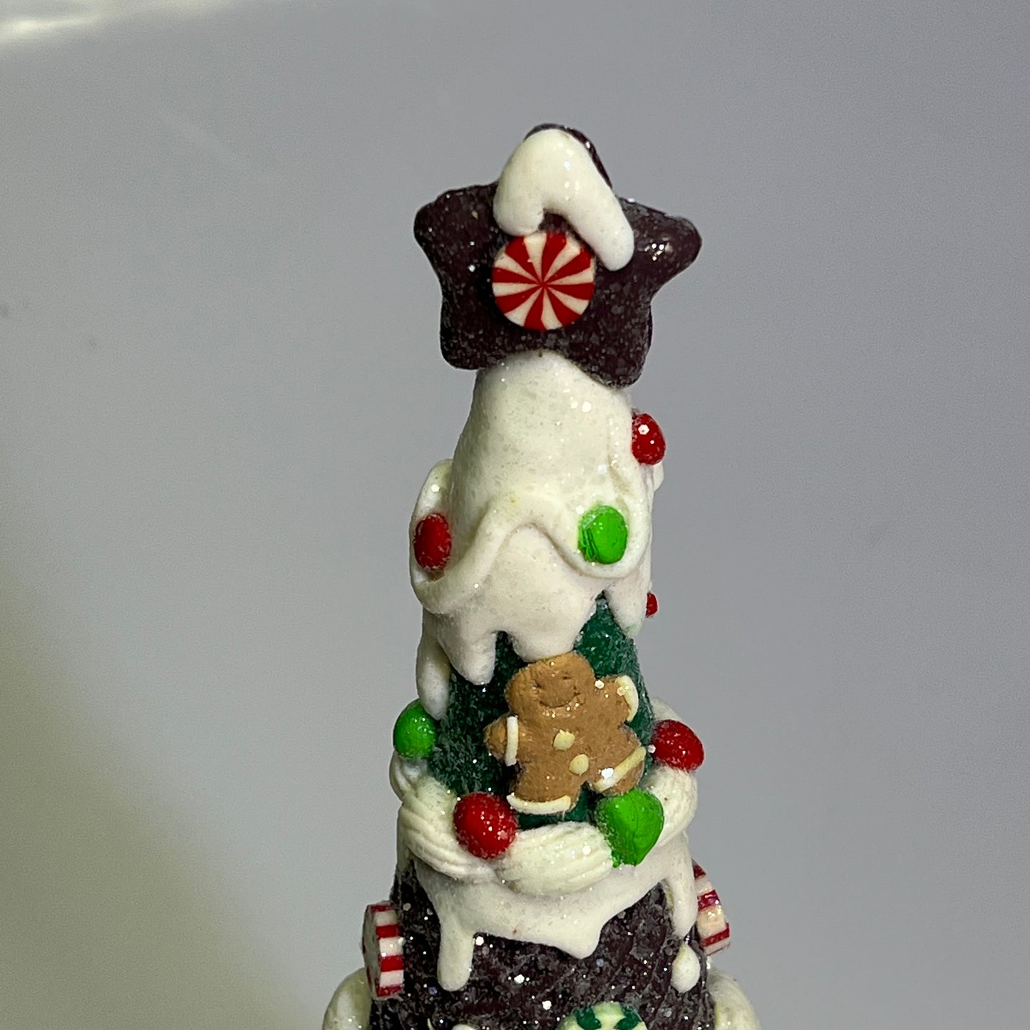 GERSON (SET OF 3) Clay Dough Holiday Candy Tree COLLECTABLES 15"x4" Multicolor