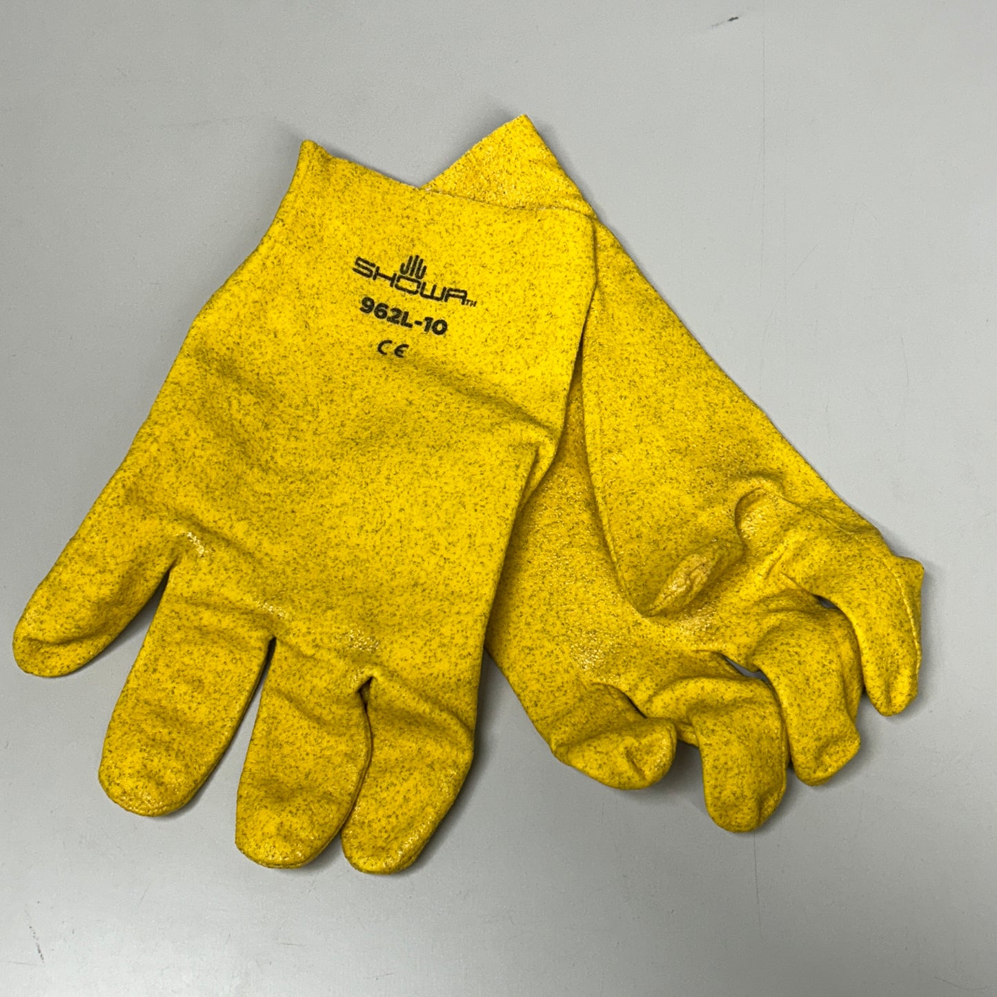 SHOWA (6 PAIR) PVC Work Gloves Heavy Duty Pairs Yellow 962L-10 (New)