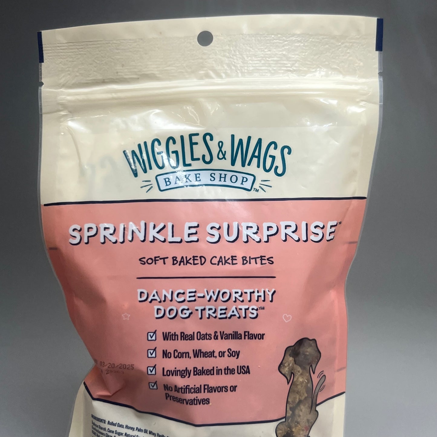 WIGGLES & WAGS Sprinkle Surprise (2-PK!) Dog Food Treats 12oz (Exp 3/25)