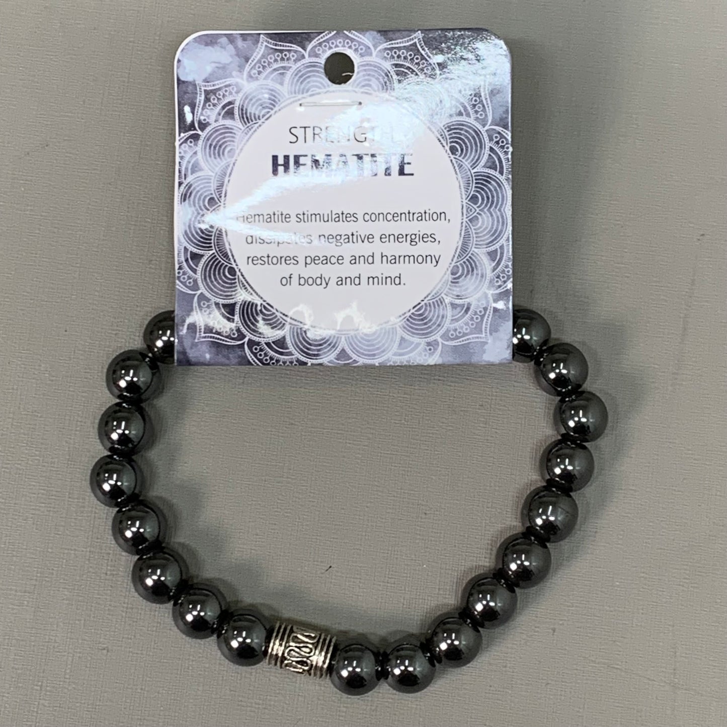 BEST WHOLESALE (12 PACK) Beaded Hematite Crystal Bracelets 3" Silver Head New