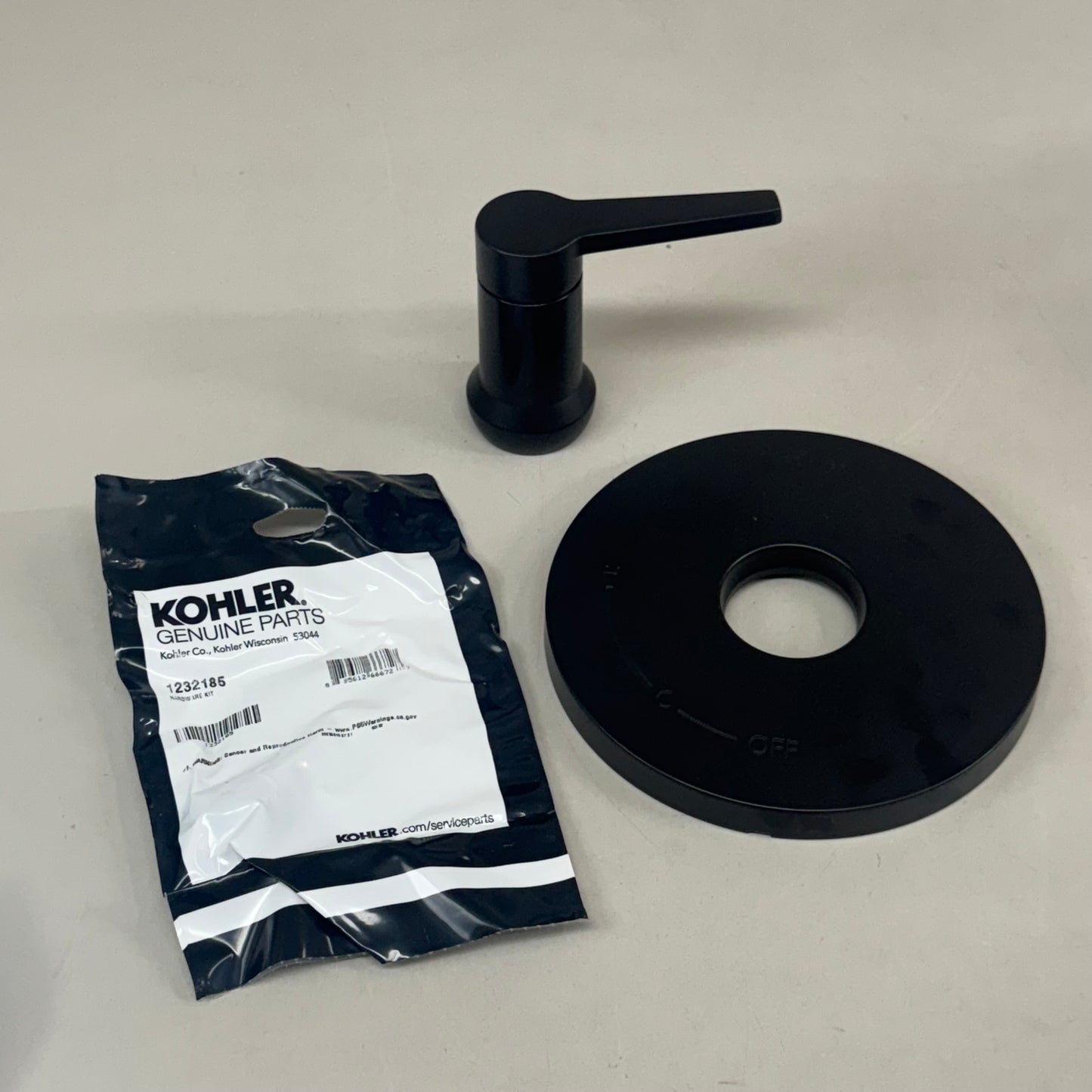 KOHLER Pitch Sequential Valve Trim Only Single Handle Matte Black TS74042-4-BL