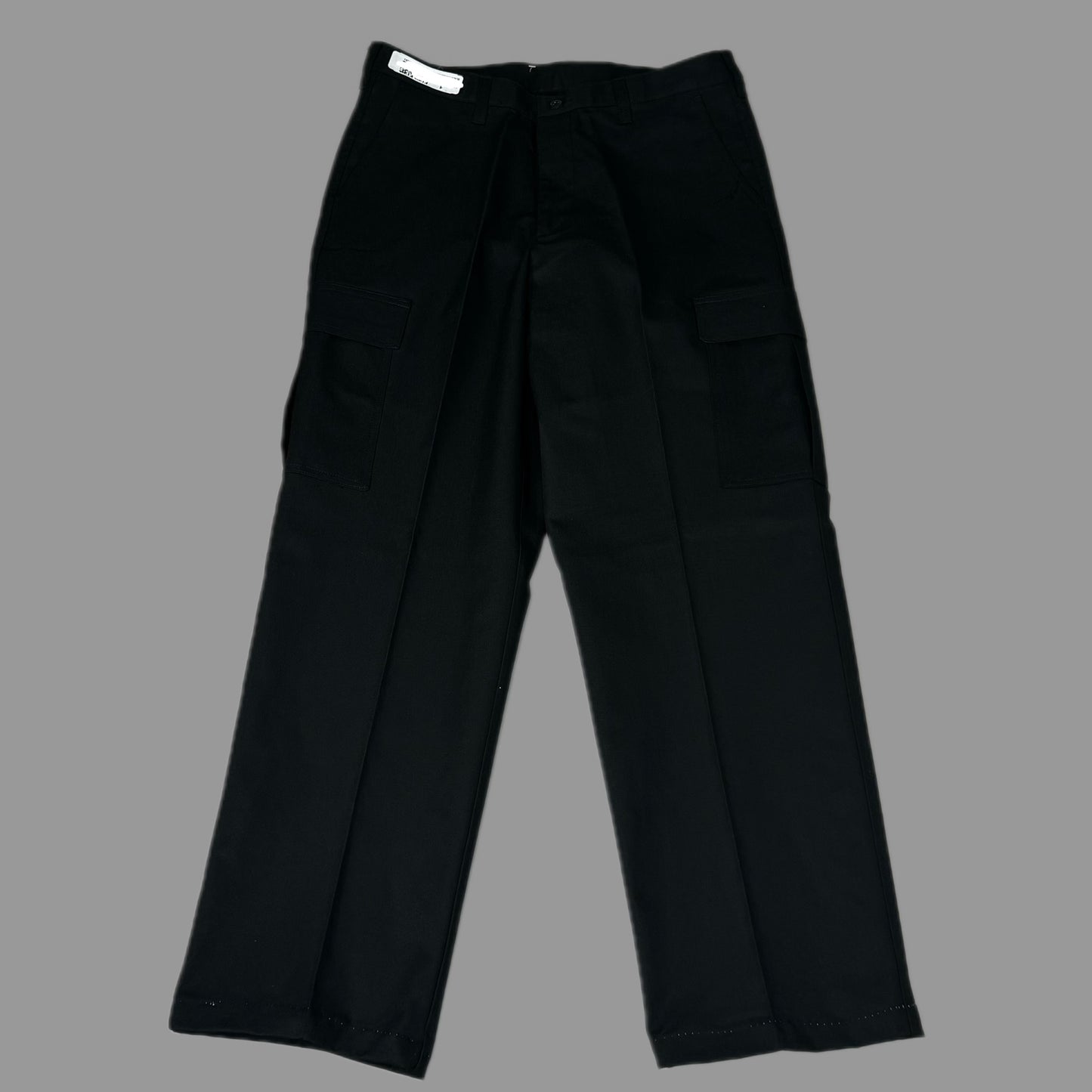 EDWARDS Button Closure Flat Front Cargo Work Pants Men's 34X30 Black 2575-O10