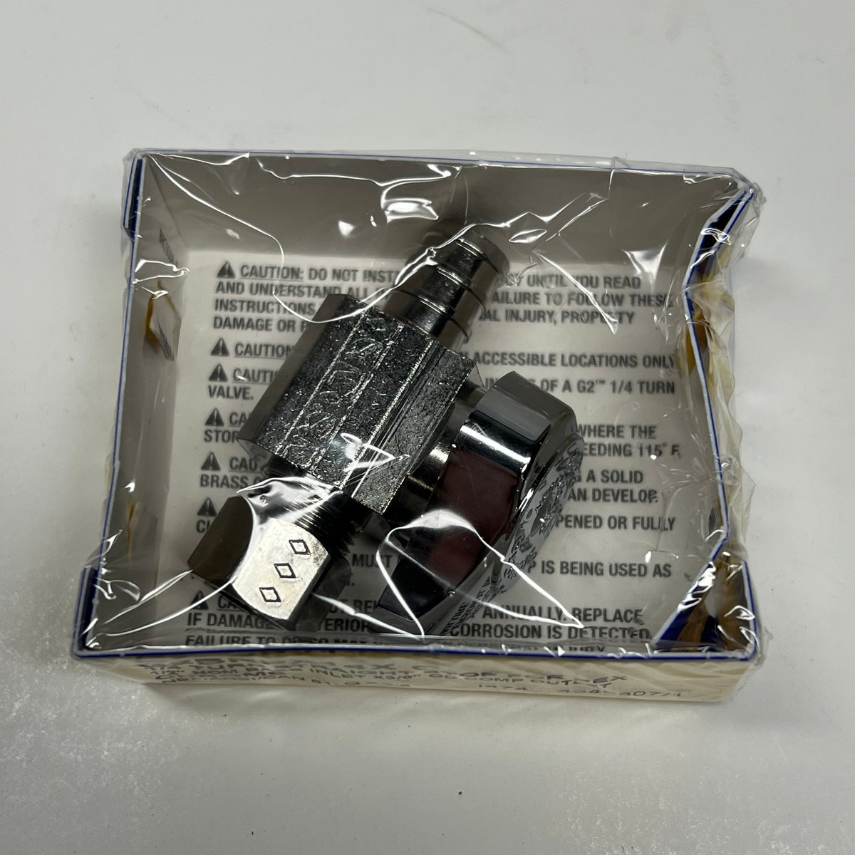 BRASS CRAFT (2 PACK) Water Stop Straight Valve  1/4-Turn 1/2" Crimp G2BRPX14XC