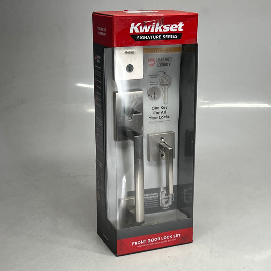 KWIKSET Front Door Lock Set, Satin Nickel 98180-002