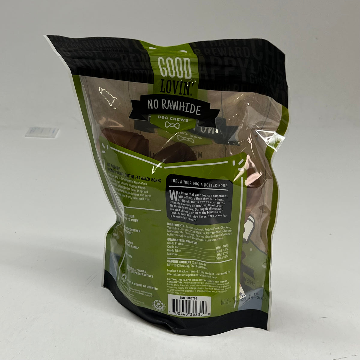 GOOD LOVIN (2 PACK) No Rawhide Medium Peanut Butter Flavor Bones 15.8oz BB 03/28