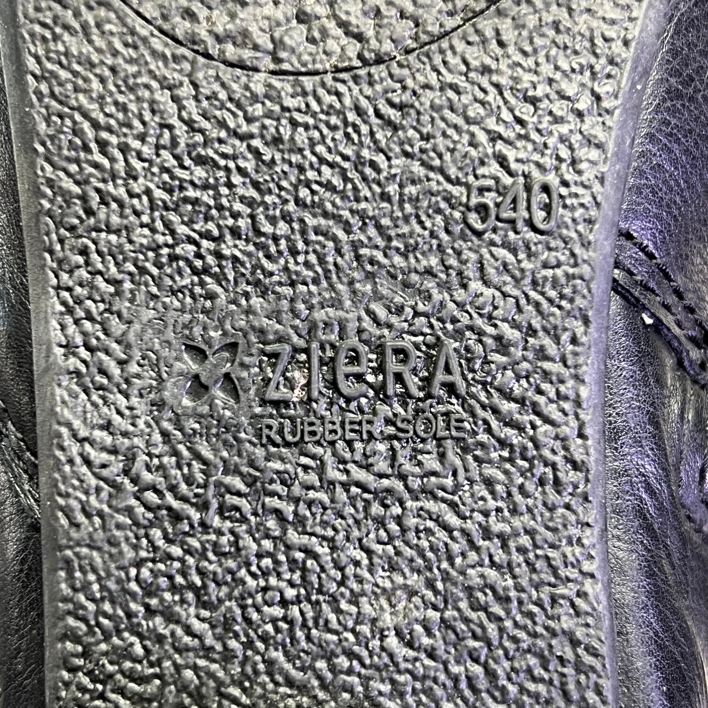 ZIERA Buckle Half Calf Zipper Boot Real Leather Women's Sz 9.5 Black (Pre-Owned)