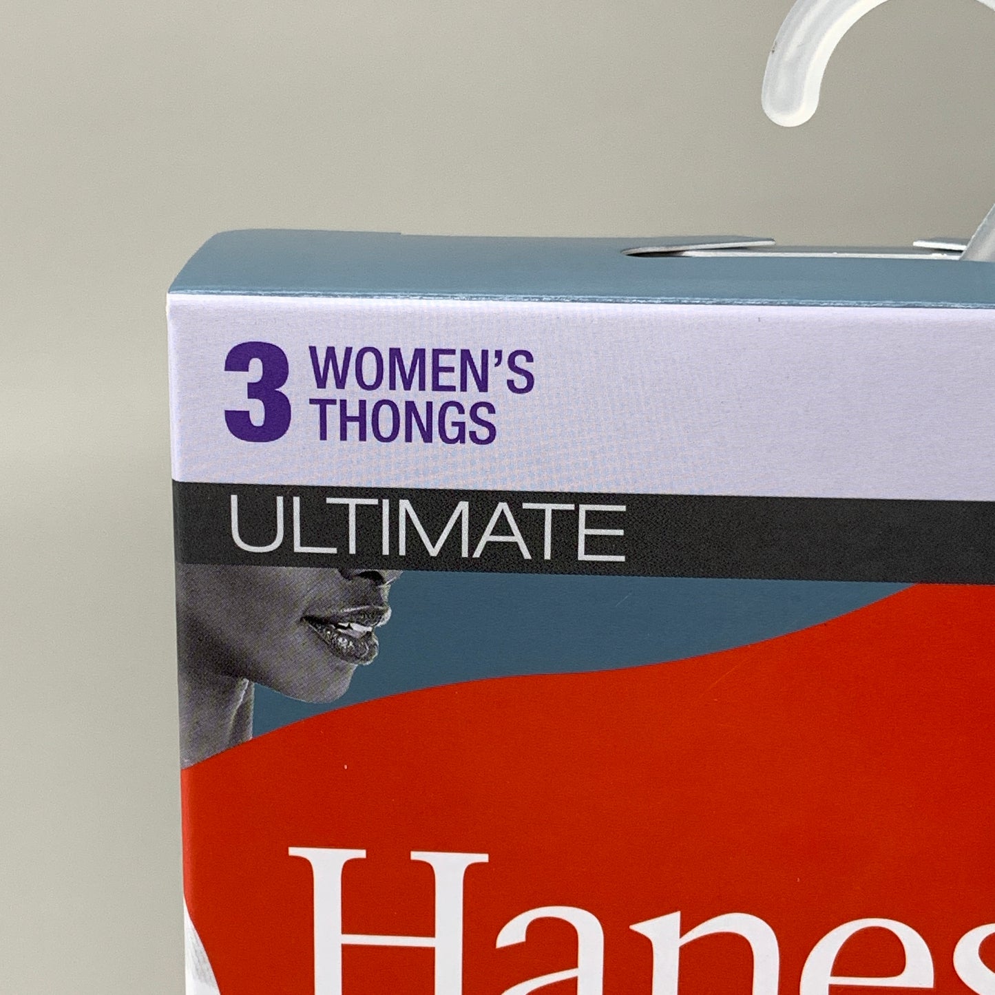 HANES 3 PACK!! Originals Women's Breathable Cotton Stretch Thongs Underwear Sz 9/2XL Navy/White/Floral 45U0BT