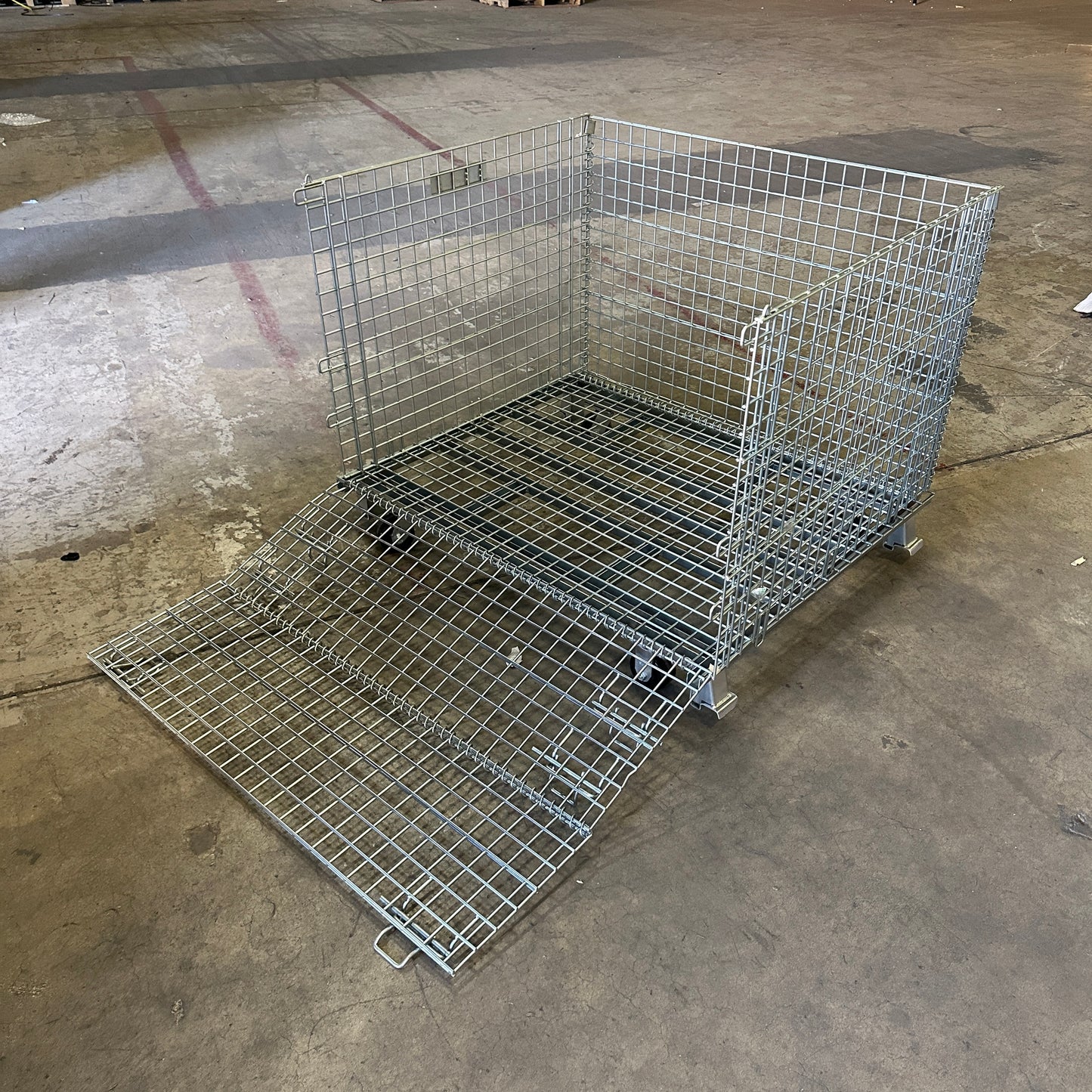 4000 LBS Capacity Wire Box with Wheels 48"Lx40"Wx30"H