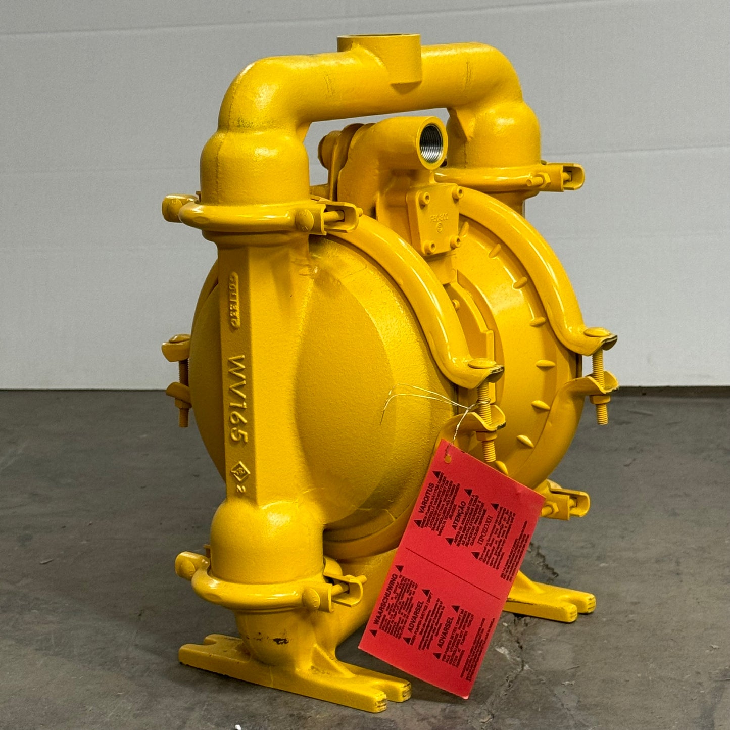 VERSAMATIC AODD Pump E4CA1R110-ATEX 7"x14"x11" Yellow