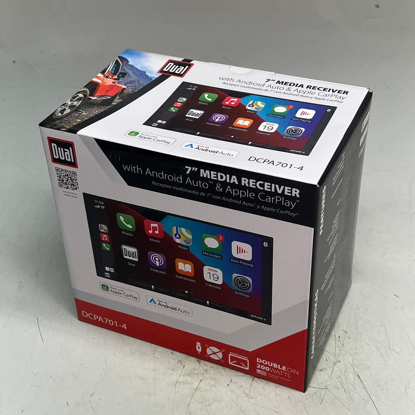 DUAL Touchscreen Digital Multimedia Receiver W/Bluetooth Apple/Andriod DCPA701-4