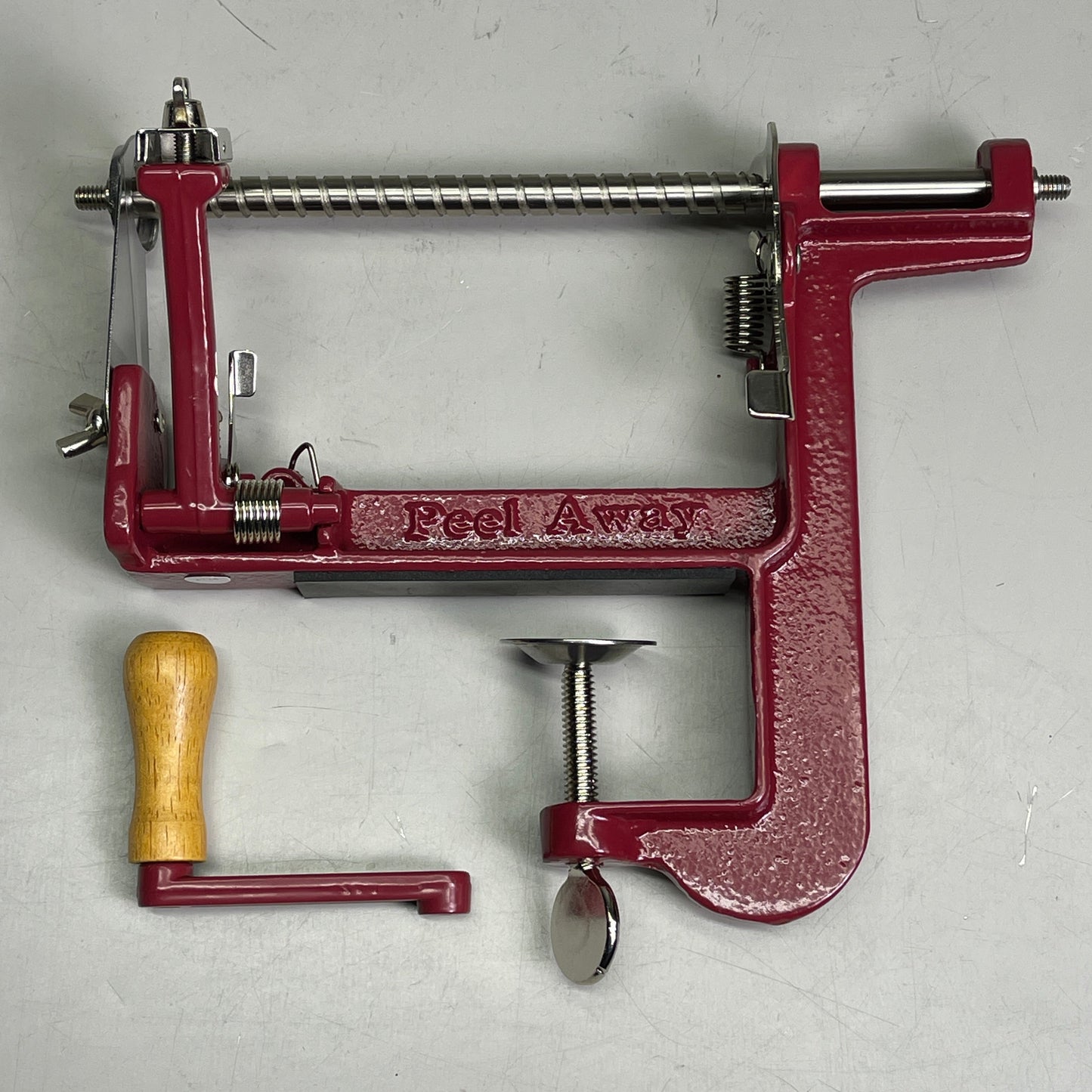 ZA@ AMCO Cast Iron Clamp Apple Peeler Corer Slicer Potatoes Red A501 628401 F