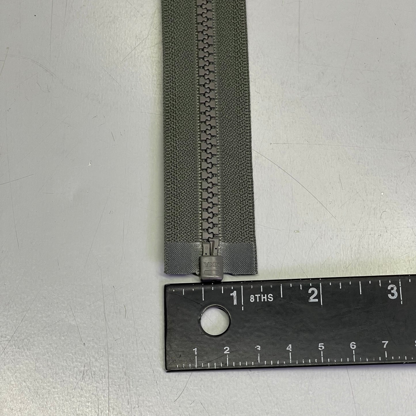 ZA@ YKK (100 PACK!) Vislon #5 Separating Zippers 24.5" Grey VSOL-56 DA E 9/16 WP GOV NEWKOB4