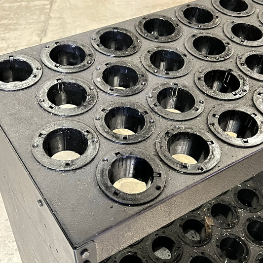 SUPER SCOOT HUOT 12 Gauge Steel Tool Holder Cart 48 Tool Slots (Used)