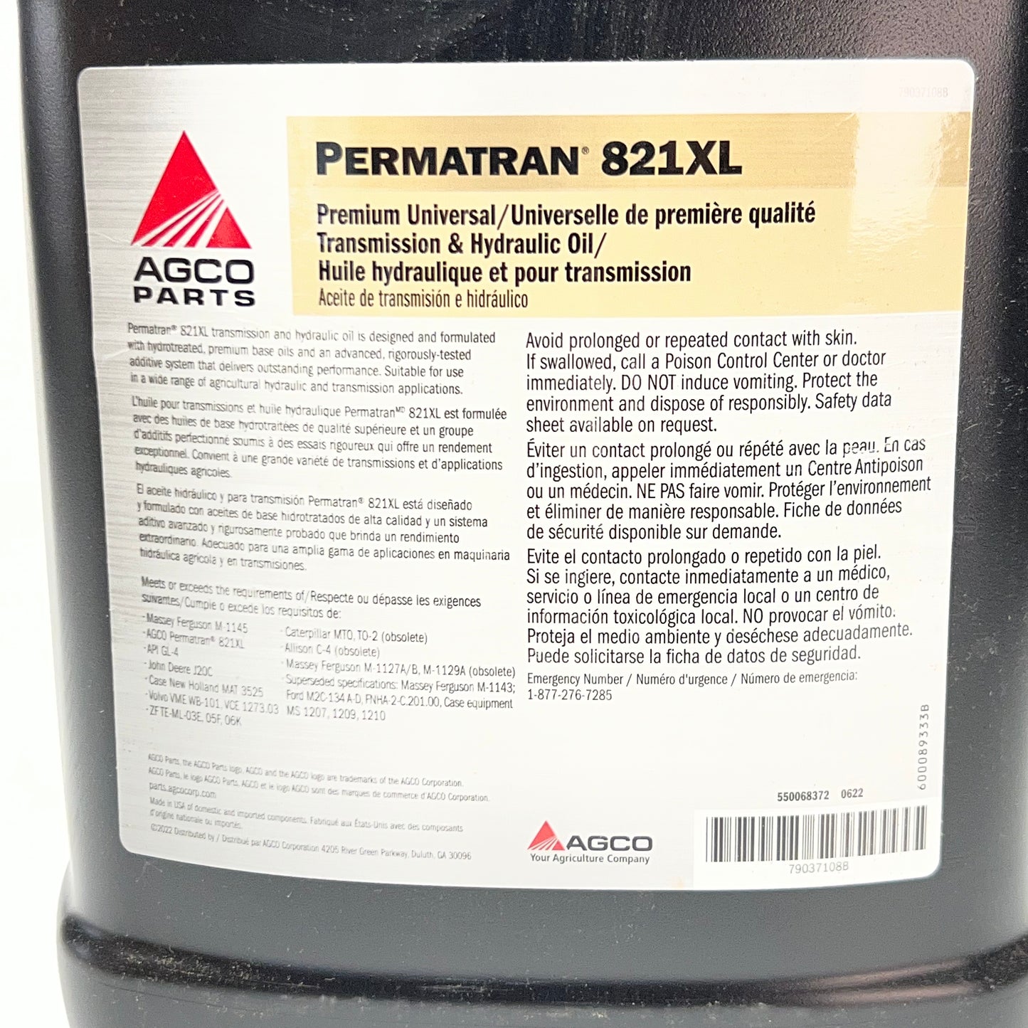 AGCO PARTS Permatran 821XL Premium Universal Transmission & Hydraulic Oil 2.5 Gal.