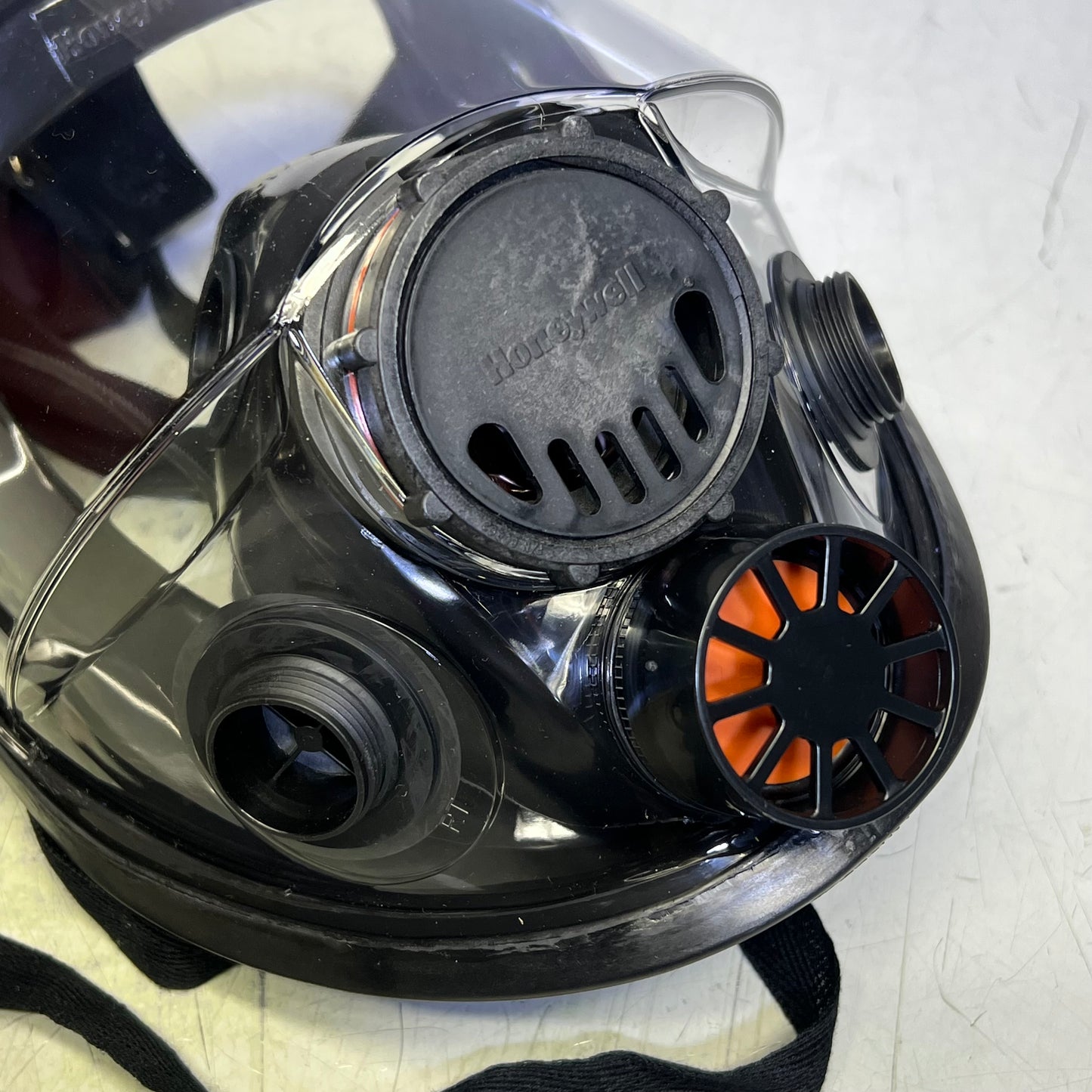 HONEYWELL Full Facepiece W/ 5 Strap Headband Dual Cartridge Sz M/L Black 760008A