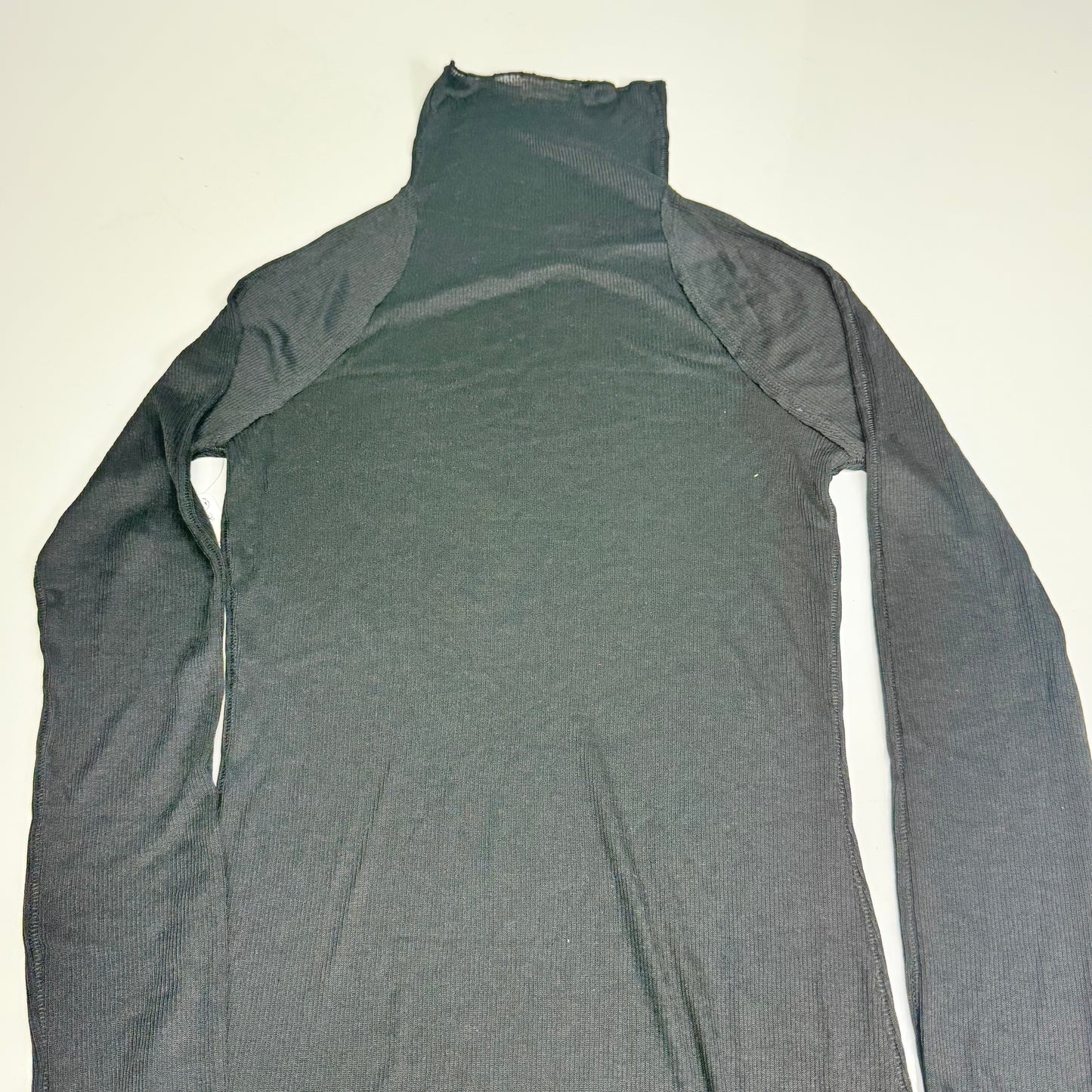 FREE PEOPLE Close To Home Layering Top With Ribbed Texture Sz Xs-Black 101734952