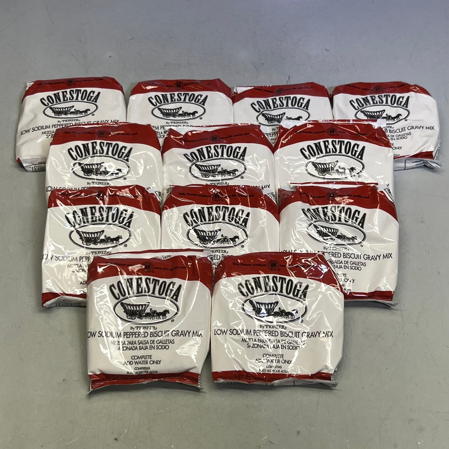 ZA@ CONESTOGA (12 PACK) Low Sodium Peppered Biscuit Gravy Mix 12 oz. 99484 A