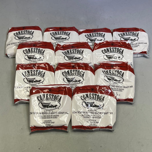 ZA@ CONESTOGA (12 PACK) Low Sodium Peppered Biscuit Gravy Mix 12 oz. 99484 F