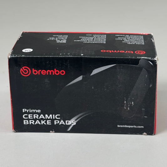 BREMBO Disc Ceramic Brake Pads 2 Wheel Set Chamfered & Slotted Red/Black P54039N