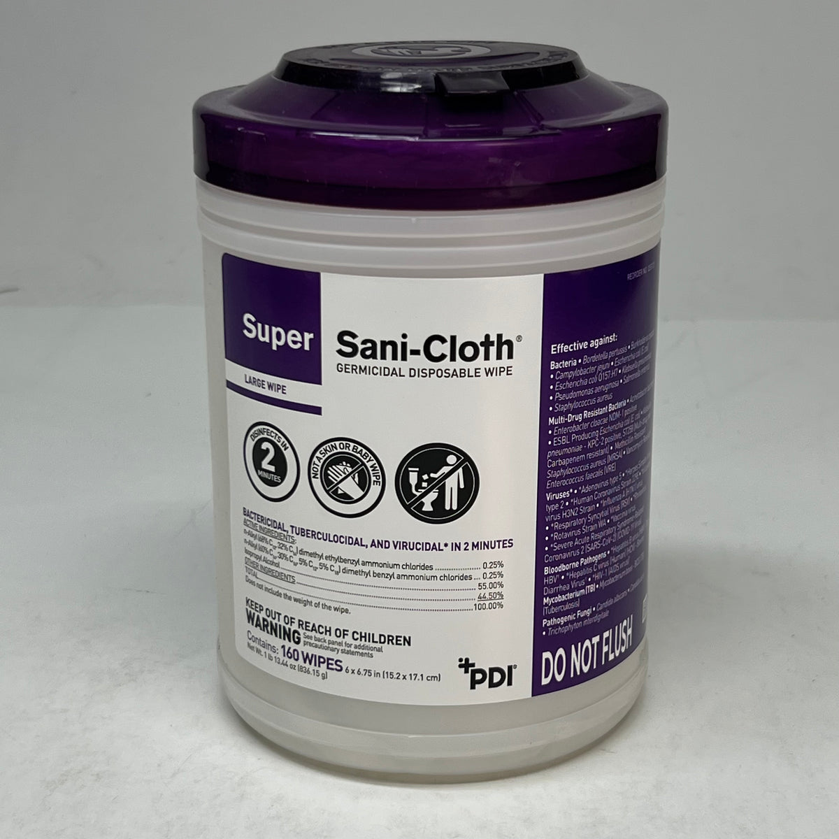 PDI (12 PACK) Super Sani-Cloth Large Wipes 160ct Each BB 06/2028